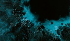 Превью обои краска, fluid art, разводы, жидкость, синий