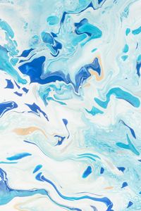 Превью обои краска, fluid art, разводы, жидкость, синий, искажение