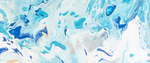 Превью обои краска, fluid art, разводы, жидкость, синий, искажение