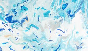 Превью обои краска, fluid art, разводы, жидкость, синий, искажение