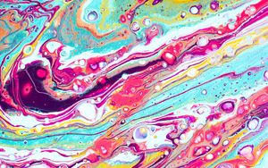 Превью обои краска, fluid art, разводы, жидкость, разноцветный, холст