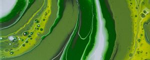 Превью обои краска, fluid art, разводы, жидкость, зеленый