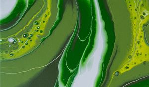 Превью обои краска, fluid art, разводы, жидкость, зеленый