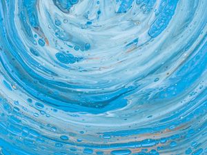 Превью обои краска, fluid art, разводы, жидкость, синий, абстракция