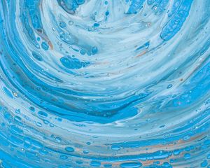 Превью обои краска, fluid art, разводы, жидкость, синий, абстракция