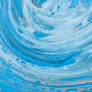 Превью обои краска, fluid art, разводы, жидкость, синий, абстракция