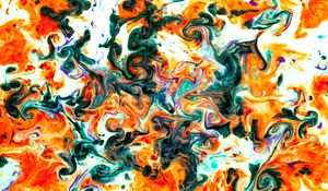 Превью обои краска, fluid art, разводы, жидкость, разноцветный, пятна