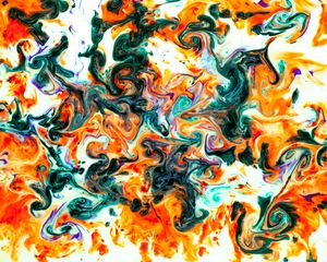 Превью обои краска, fluid art, разводы, жидкость, разноцветный, пятна