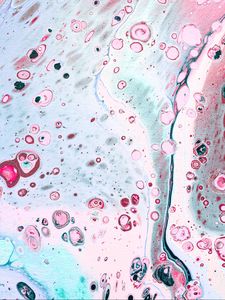 Превью обои краска, fluid art, разводы, жидкость, пятна, розовый