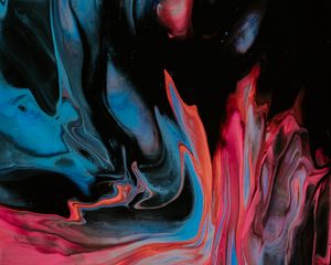 Превью обои краска, fluid art, разводы, жидкость, пятна, разноцветный