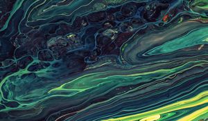 Превью обои краска, fluid art, разводы, жидкость, синий, арт