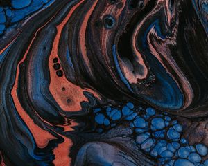 Превью обои краска, fluid art, разводы, жидкость, пятна, полосы