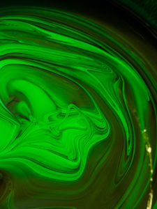 Превью обои краска, fluid art, разводы, жидкость, зеленый, арт