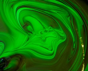 Превью обои краска, fluid art, разводы, жидкость, зеленый, арт