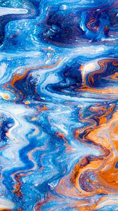 Превью обои краска, fluid art, разводы, жидкость, разноцветный, арт