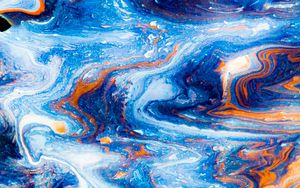 Превью обои краска, fluid art, разводы, жидкость, разноцветный, арт