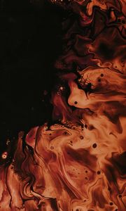 Превью обои краска, fluid art, разводы, жидкость, коричневый