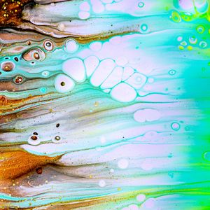 Превью обои краска, fluid art, разводы, жидкость, блестки, искажение