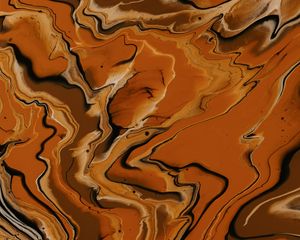 Превью обои краска, fluid art, разводы, жидкость, полосы, коричневый