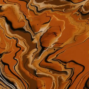 Превью обои краска, fluid art, разводы, жидкость, полосы, коричневый