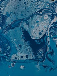Превью обои краска, пятна, разводы, fluid art, синий