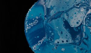 Превью обои краска, пятна, разводы, fluid art, синий