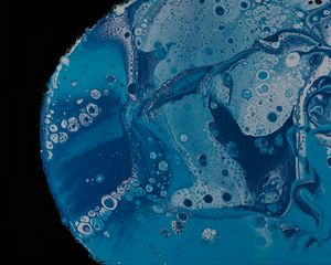Превью обои краска, пятна, разводы, fluid art, синий