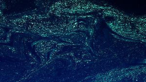 Превью обои краска, пятна, разводы, синий, fluid art
