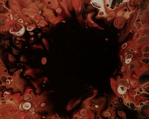 Превью обои краска, пятна, жидкость, fluid art, разводы, красный