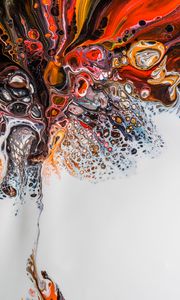 Превью обои краска, пятна, жидкость, fluid art, разводы, разноцветный