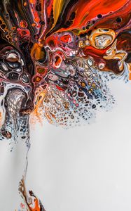 Превью обои краска, пятна, жидкость, fluid art, разводы, разноцветный