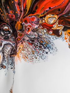 Превью обои краска, пятна, жидкость, fluid art, разводы, разноцветный