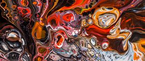 Превью обои краска, пятна, жидкость, fluid art, разводы, разноцветный