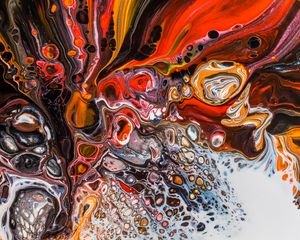 Превью обои краска, пятна, жидкость, fluid art, разводы, разноцветный