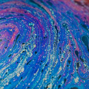 Превью обои краска, разноцветный, разводы, пятна, fluid art