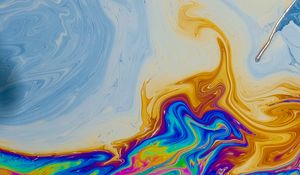 Превью обои краска, разноцветный, разводы, жидкость, fluid art