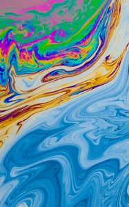 Превью обои краска, разноцветный, разводы, fluid art, жидкость