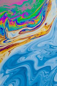 Превью обои краска, разноцветный, разводы, fluid art, жидкость