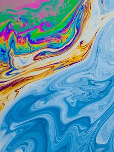 Превью обои краска, разноцветный, разводы, fluid art, жидкость