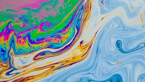 Превью обои краска, разноцветный, разводы, fluid art, жидкость