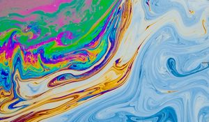 Превью обои краска, разноцветный, разводы, fluid art, жидкость