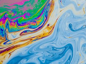 Превью обои краска, разноцветный, разводы, fluid art, жидкость