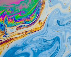 Превью обои краска, разноцветный, разводы, fluid art, жидкость