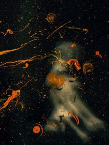 Превью обои краска, разводы, брызги, размытость, капли