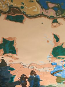 Превью обои краска, разводы, fluid art, пятна, бежевый