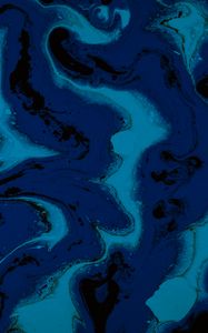 Превью обои краска, разводы, fluid art, жидкость, синий