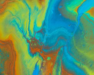 Превью обои краска, разводы, fluid art, абстракция, разноцветный, холст