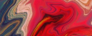 Превью обои краска, разводы, fluid art, абстракция, разноцветный, полосы