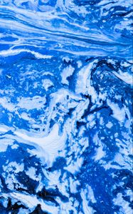 Превью обои краска, разводы, fluid art, абстракция, синий, белый