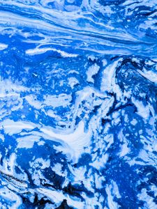 Превью обои краска, разводы, fluid art, абстракция, синий, белый